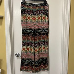 by & by Wide Leg Boho Pant w Pockets